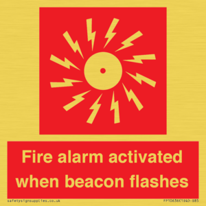 Fire alarm activated when beacon flashes